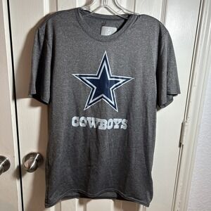 Dallas‎ Cowboys T-Shirt Size S-NFL Gray Polyester Sparkle Star
